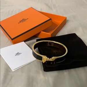 Hermès Clic H Bracelet - Black